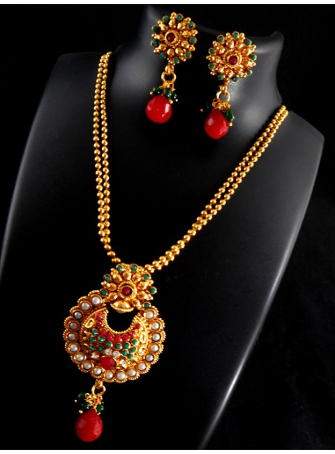 Polki Pendant Set